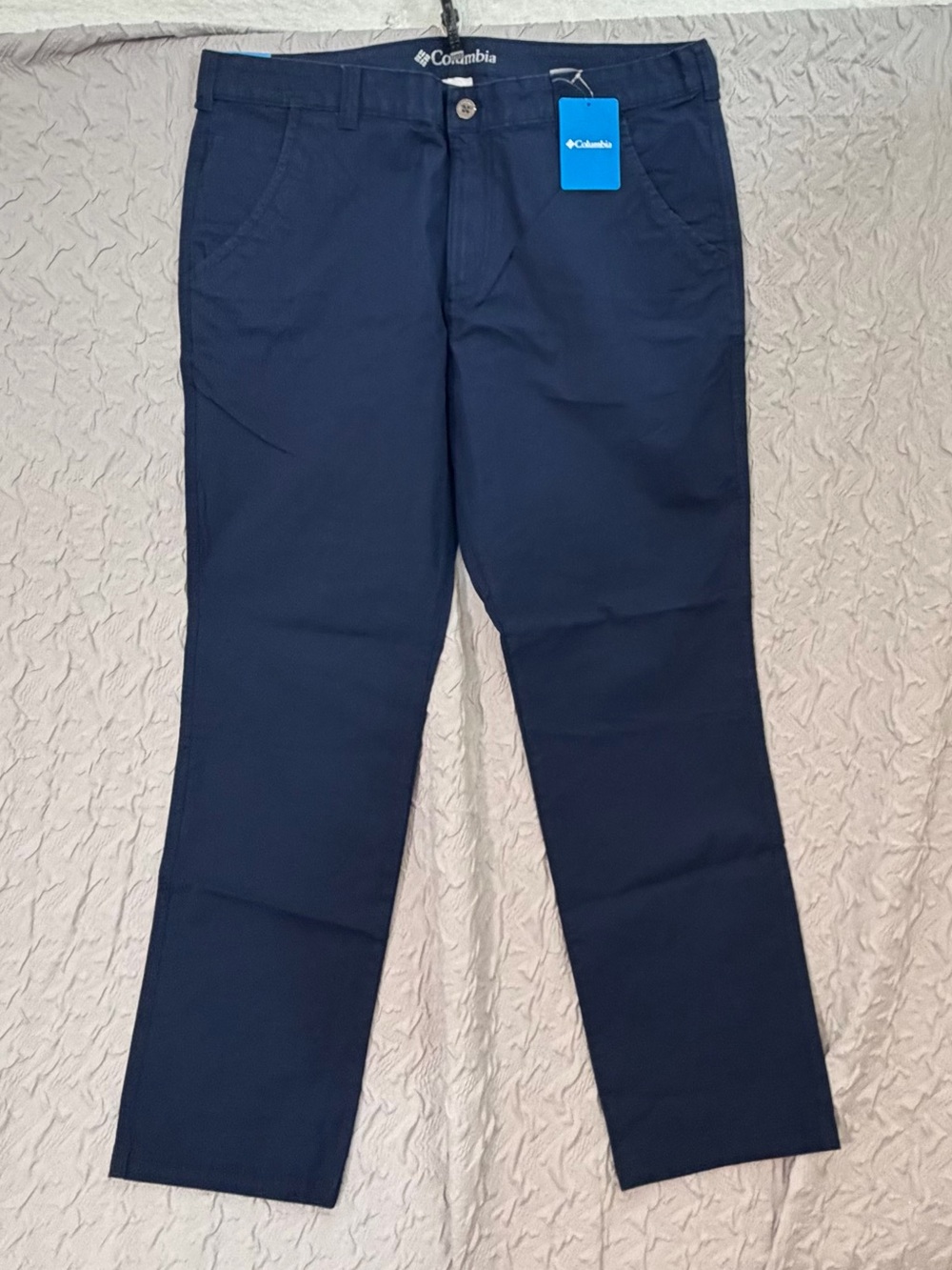 Columbia Active Fit Straight Leg Pants Mens 40W 32L Navy Blue NWT